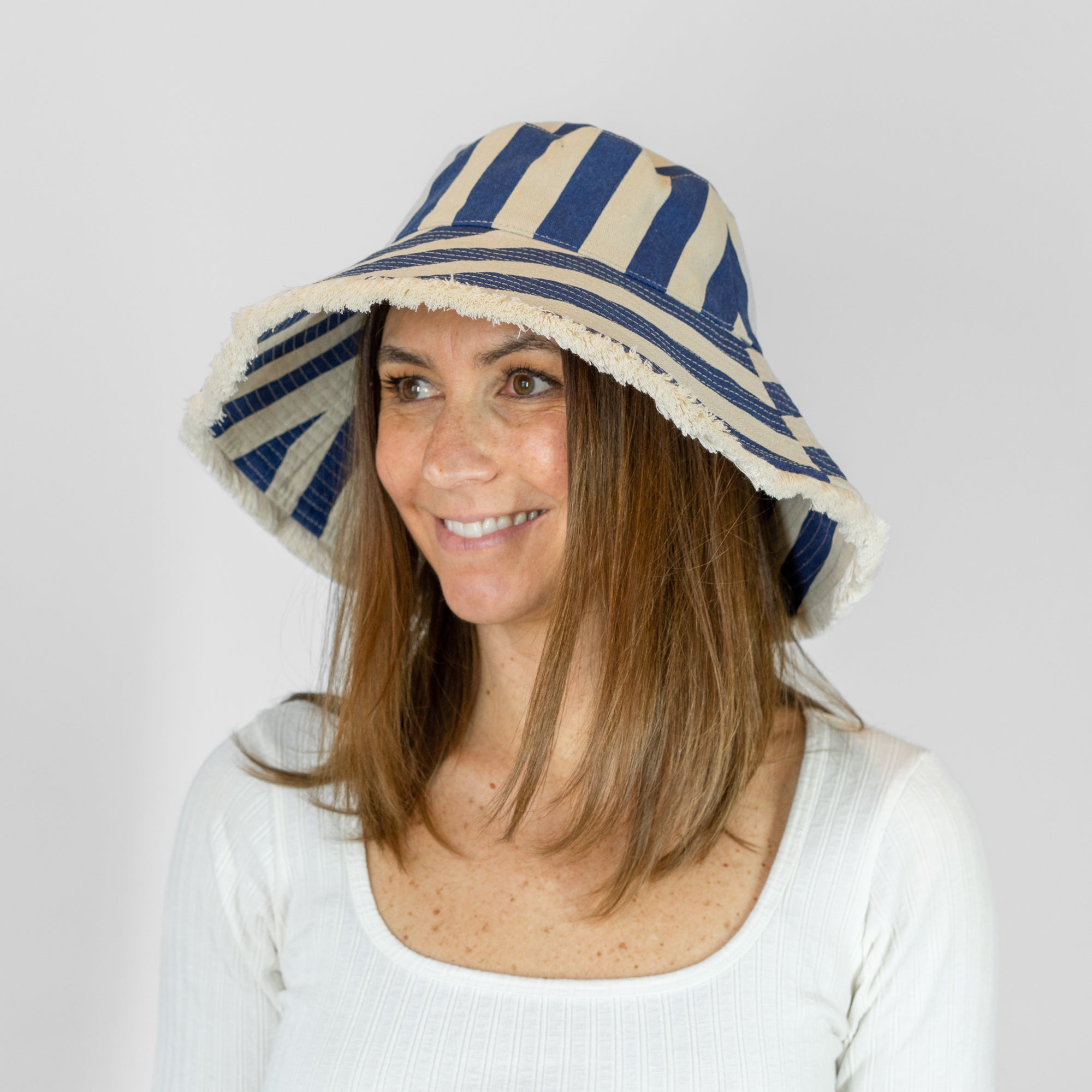 Stripe Summer Bucket Hat