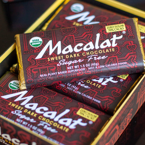 Macalat Sweet Dark Chocolate Bars-Sugar Free 12 pack