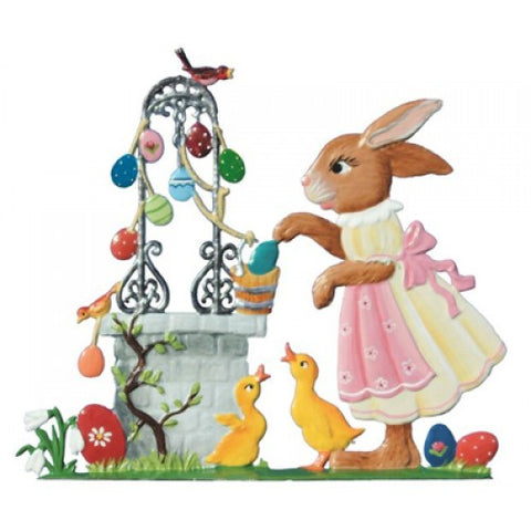 Easter Wishes Hand Painted German Pewter Figurine
