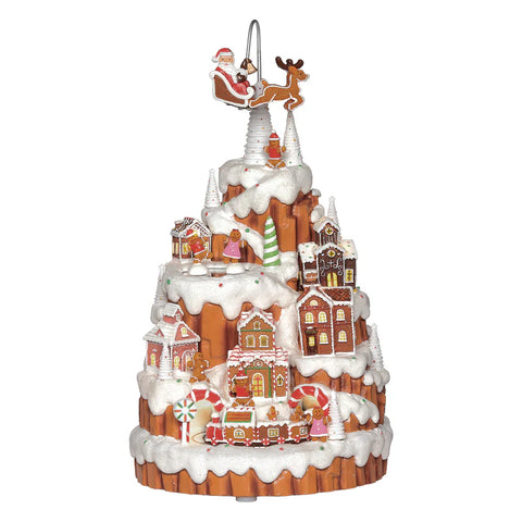 Lighted Musical Gingerbread Mountain Town for Just Jill