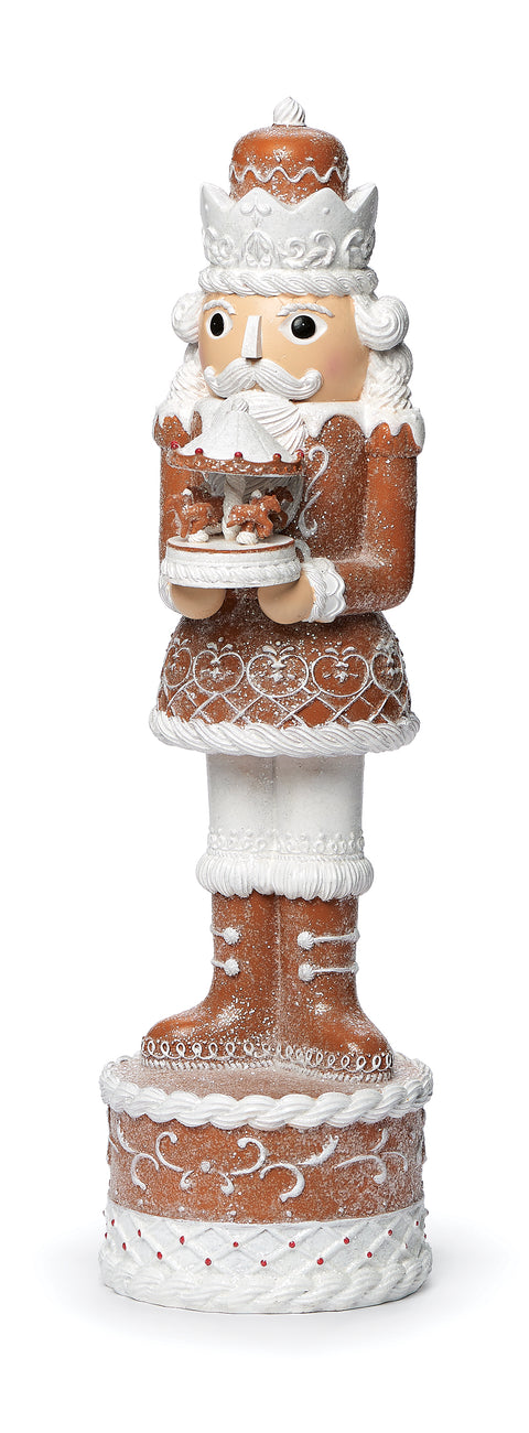 Gingerbread Nutcracker with Carousel Figurine