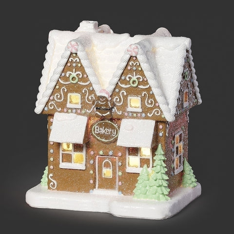Lighted Gingerbread Bakery House for Just Jill