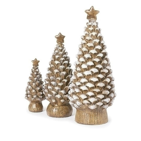 Set of 3 Frosted Pinecone Trees for Just Jill