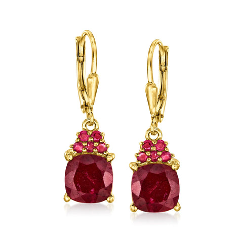 Ross-Simons Ruby Drop Earrings