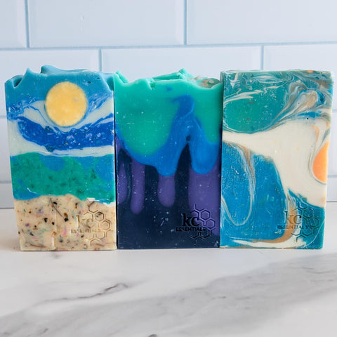 kc Essentials Set of 3 Artisan Crafted Beach Soap
