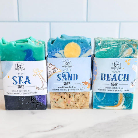 kc Essentials Set of 3 Artisan Crafted Beach Soap