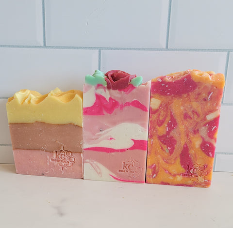 kc Essentials Set of 3 Artisan Crafted Summer Soaps