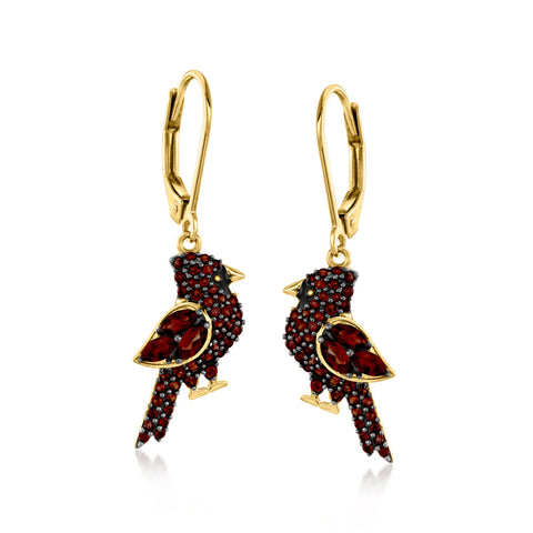 Ross-Simons Garnet Cardinal Drop Earrings