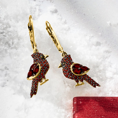 Ross-Simons Garnet Cardinal Drop Earrings