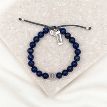 Load image into Gallery viewer, My Saint My Hero St. Francis Peace Bracelet-8 mm Lapis
