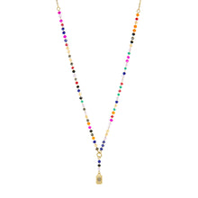 Load image into Gallery viewer, Marlyn Schiff Crystal Beaded Y Necklace with Starburst Pendant

