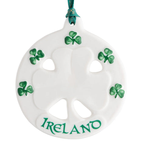 Belleek Set of 2 Irish Hanging Ornaments