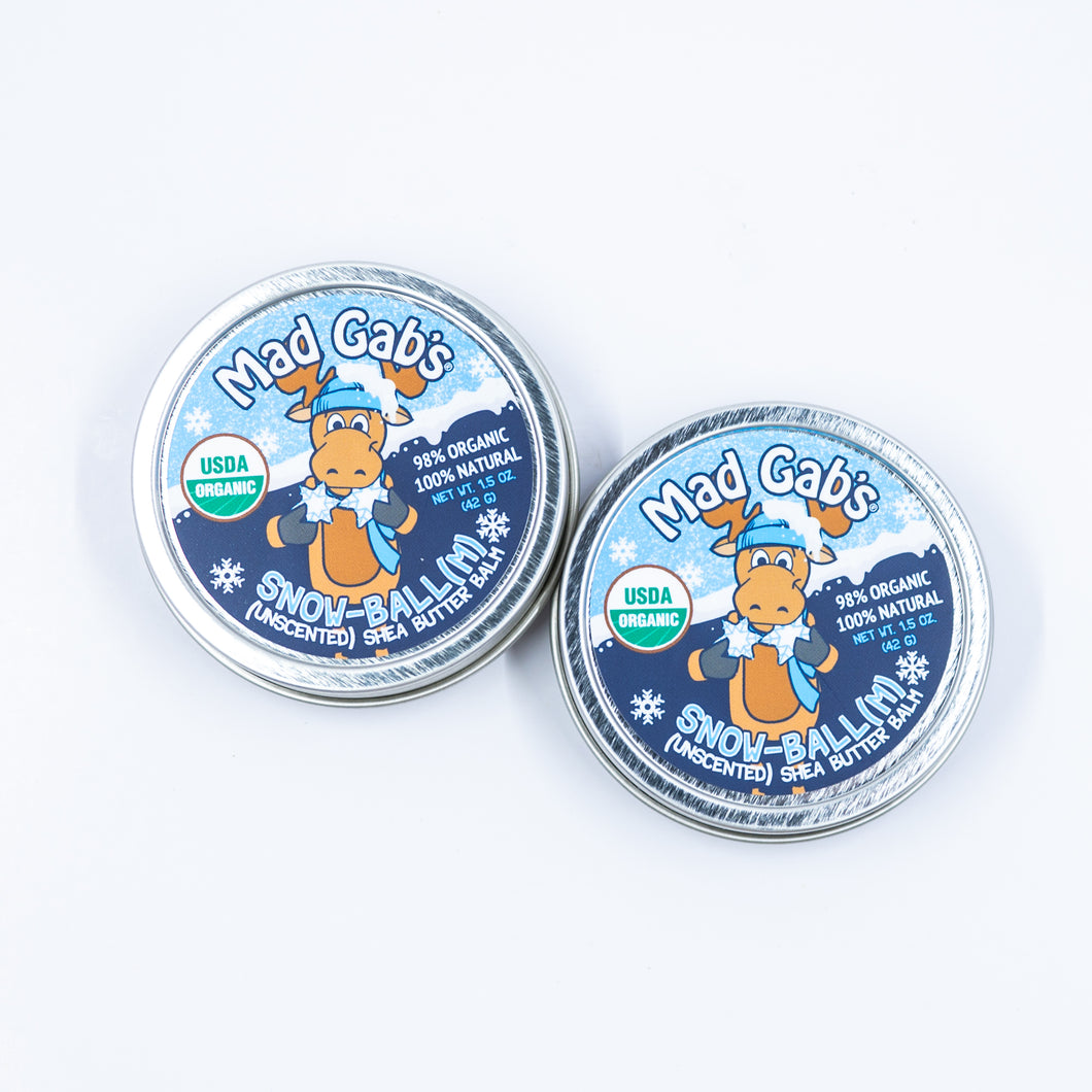 Mad Gab's Unscented Snow-Ball Balms 2-Pack
