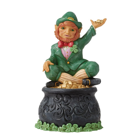 Jim Shore Leprechaun on Pot of Gold