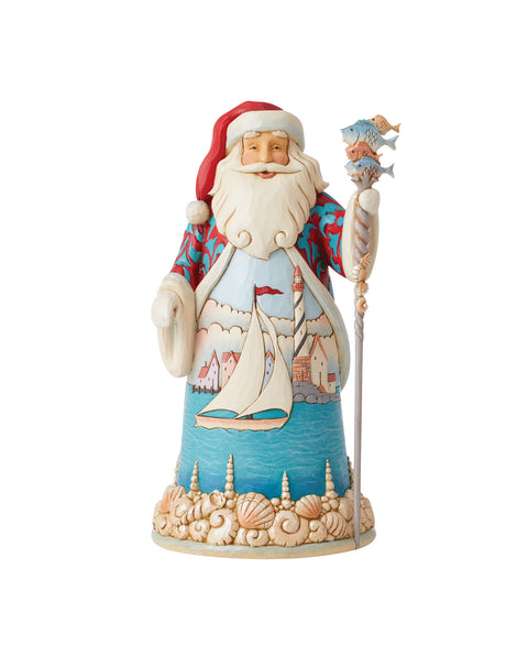 Jim Shore Coastal Santa Figurine