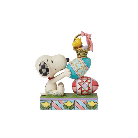 Jim Shore Snoopy & Woodstock Stacked Egg Figurine