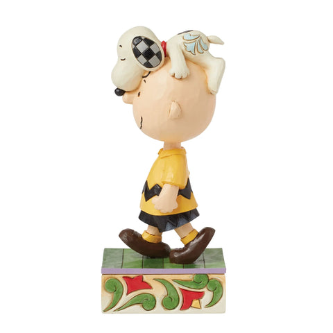 Jim Shore Snoopy on Charlie Brown's Head Figurine