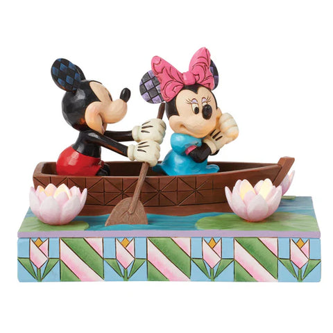 Jim Shore Mickey and Minnie Love Rowboat Figurine