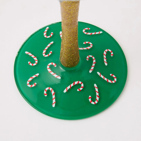 Lolita Santa's Chuggin' Along Hand-Painted Wine Glass