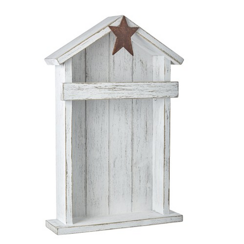 20" Distressed Whitewash Creche for Just Jill