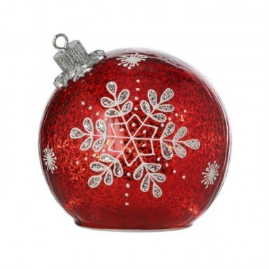 Large Snowflake LED Tabletop Glass Ornament for Just Jill