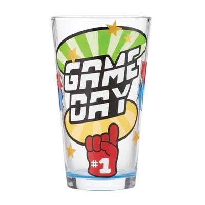 Lolita Set of 2 Game Day Hand Painted Beer Glasses