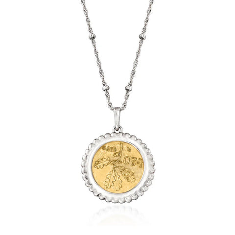 Ross-Simons 18" Italian 20-Lira Coin Pendant