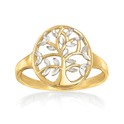 Ross-Simons 14K Two-Tone Tree of Life Ring