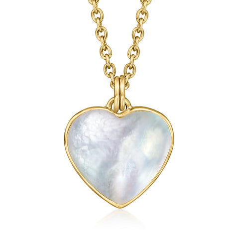 Ross-Simons 18" Mother-of-Pearl Heart Necklace