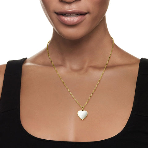 Ross-Simons 18" Mother-of-Pearl Heart Necklace