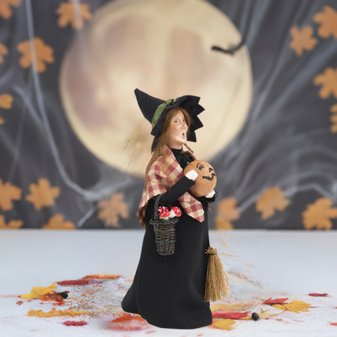 Byers' Choice Witch with Pumpkin