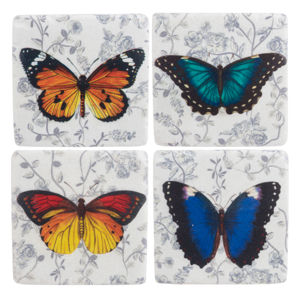 Butterfly Coasters 4 pc Set for Just Jill