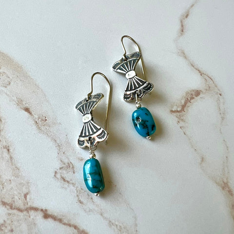 Southwest Sterling Silver Turquoise Earrings