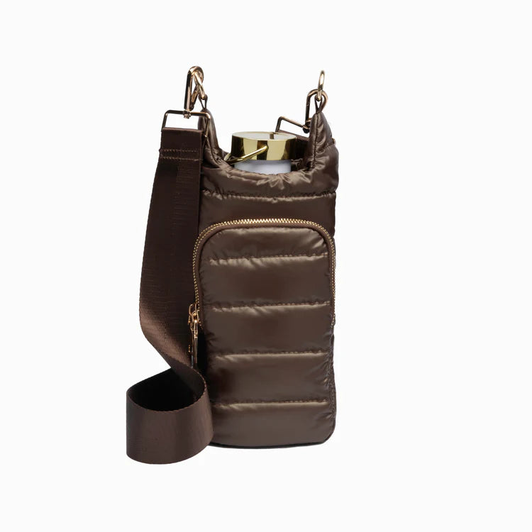WanderFull HydroBag Chocolate Brown Shiny with Matching Solid Strap