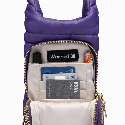 WanderFull HydroBag Deep Violet Crossbody with Matching Solid Strap