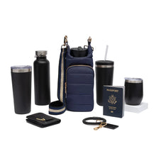 Load image into Gallery viewer, WanderFull HydroBag Navy Blue Matte with Navy/Gold Strap
