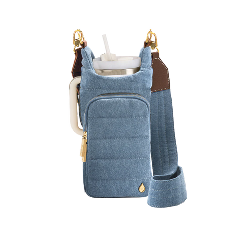 WanderFull HydroBag® HANDLE™- Light Denim with Gold Hardware