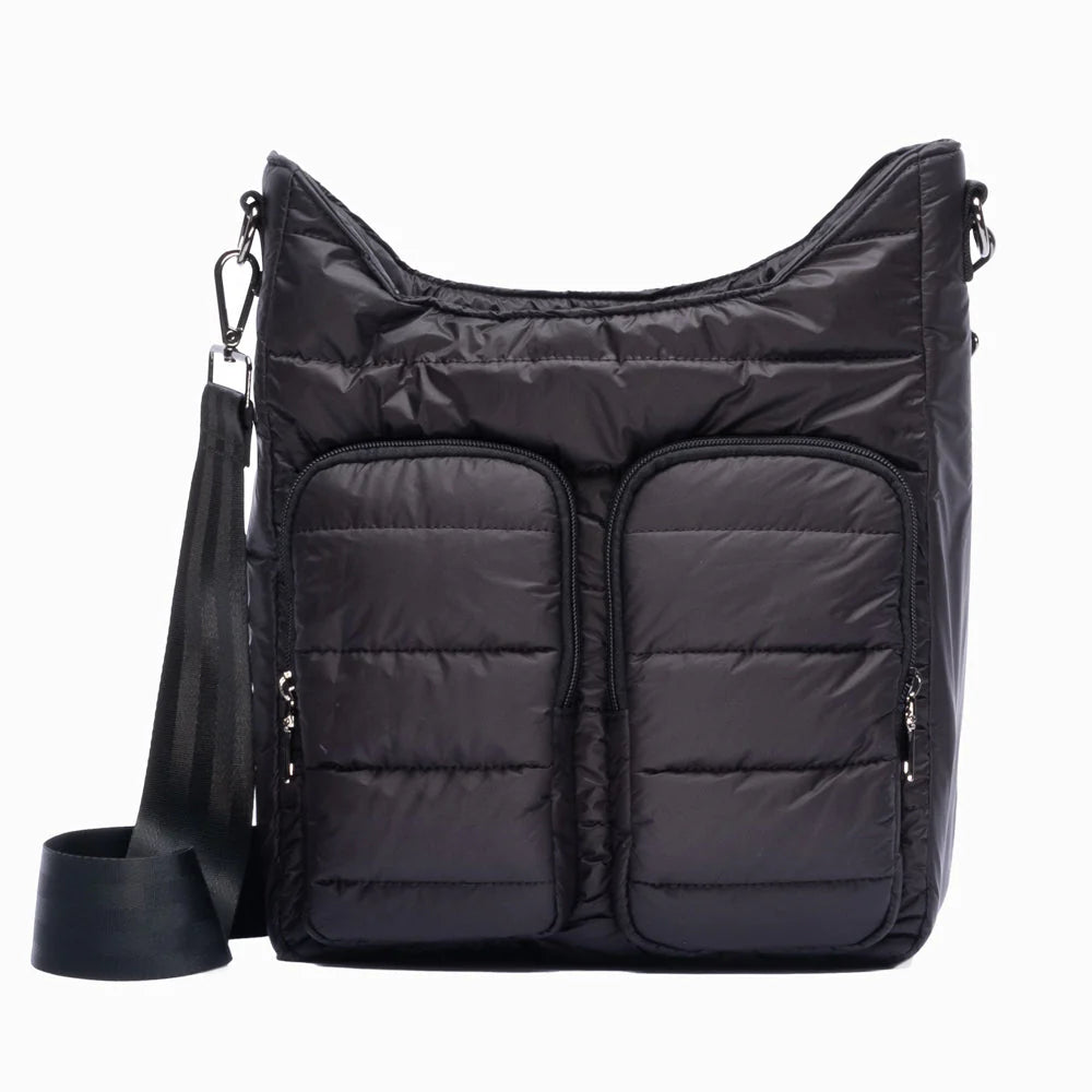 WanderFull Black Matte HydroDouble Crossbody Bag