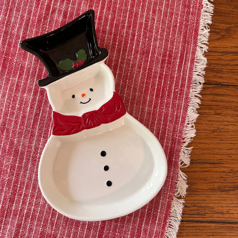 3-Section Snowman Serving Platter for Just Jill