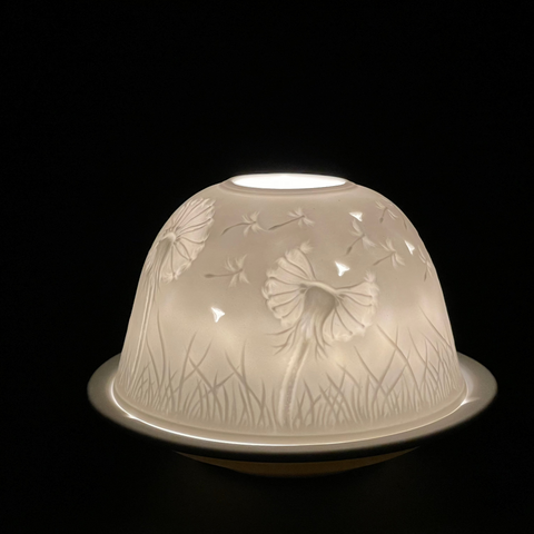 Luumii Lights LED Flower Motif Porcelain Dome