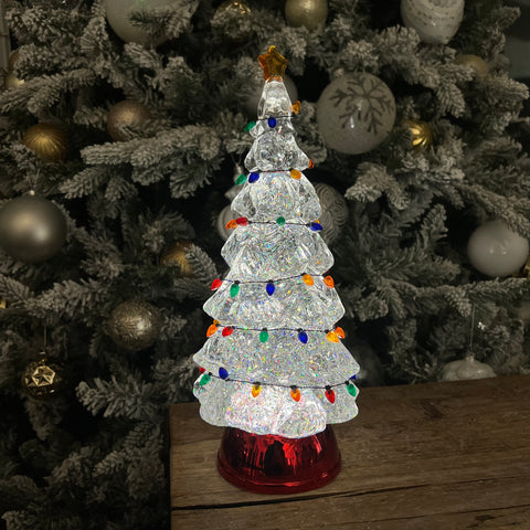 Lighted Swirl Tree with Decorations for Just Jill