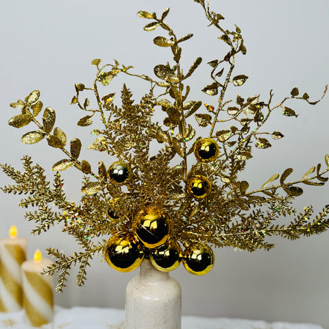 Set of 2 18" Glitter Ball Berry Sprays BOGO OFFER