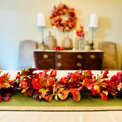 48" Autumn Pomegranate/Leaf Garland  for Just Jill