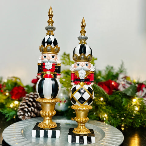 Set of 2 Majestic Nutcracker Topiaries for Just Jill