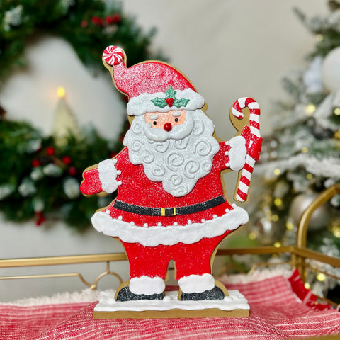 Set of 2 Oversized Santa and Snowman Cookie Figures for Just Jill