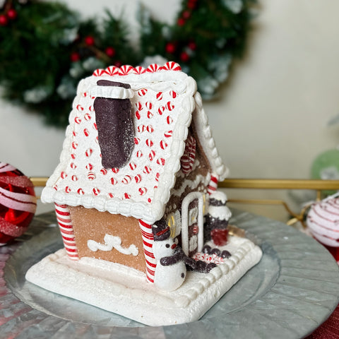 Illuminated Gingerbread And Peppermint House for Just Jill