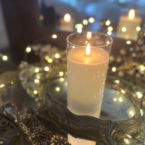 3.5" x 6" Flameless Ivory Pillar Candle for Just Jill