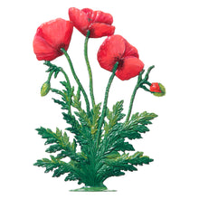 Load image into Gallery viewer, Standing Poppies Hand Painted German Pewter Figurine
