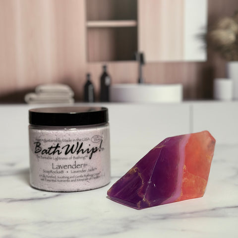 Soap Rocks Bath Whip and Soap Gift Set