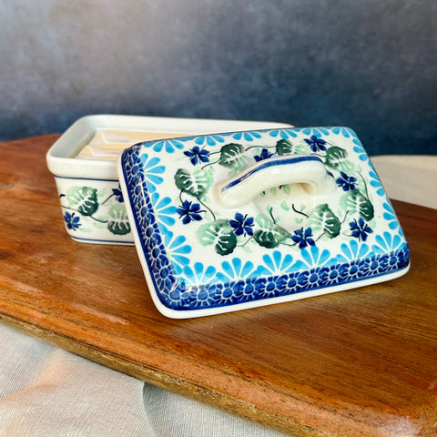 Polish Pottery Signature Covered Butter Dish
